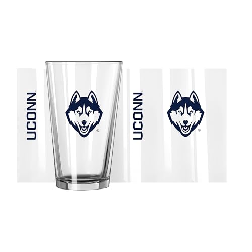 Image of Logo Brands NCAA 16 oz Pint Glass - Durable Glass With Bold Team Color- Chip-Resistant Rim Drinkware For Fans, Tailgates, Home Bars & Everyday Use