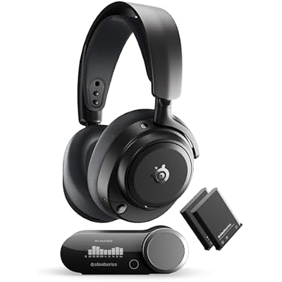 SteelSeries Arctis Nova Pro Omni - Hi-Res Wireless Gaming Headset, 96kHz/24bit, ANC, ClearCast Pro Mic, AI Noise Rejection, Mobile App, Mix 2.4GHz + BT, OmniPlay PC+PlayStation+Xbox - Graphite