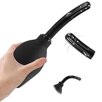1 Stück Silikon Analdusche, Darmreinigung Analspülung, Klistier Analdusche, Intimdusche zur Vaginaldusche, Schonend Reinigung, Für die tägliche Intimpflege Mann Frau (Schwarz)