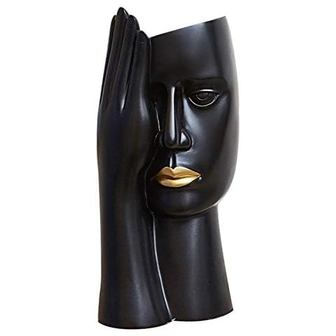Uziqueif Blumenarrangement Abstrakte Menschliches Gesicht Vase Blumentopf, Kreative Moderne Nordischen Stil, Dekoration Zubehör Fernsehschrank Veranda Weinschrank Wohnzimmer Dekoration Cover