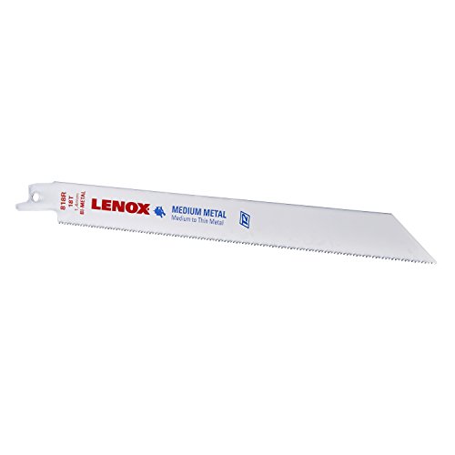 LENOX Tools Metal Cutting Reciprocating Saw Blade with Power Blast Technology, Bi-Metal, 8-inch, 18 TPI, 25/PK, Model:20487B818R