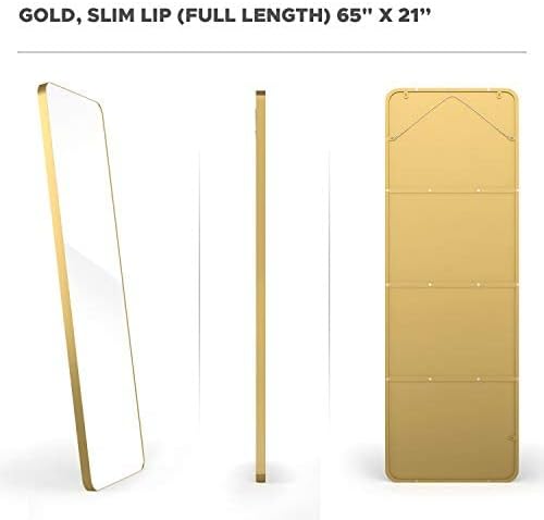 Miniatura 2 de Upland Oaks - Espejo de cuerpo completo, grande e inclinado para dormitorio o baño con diseño elegante y moderno, fácil de instalar en la pared con