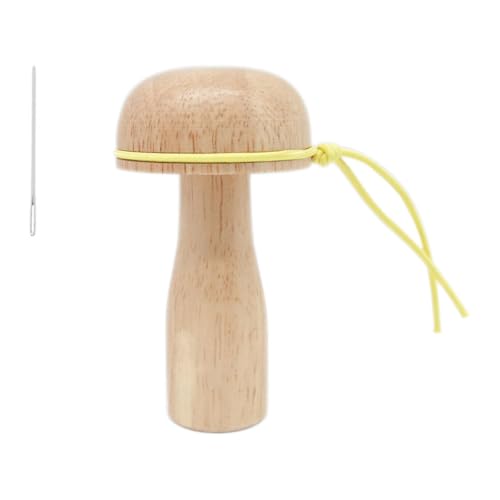 Gatuida Herramienta de Zurcir de Madera Tipo Seta para Reparación de Ropa, Zurcido DIY para Pantalones y Suéteres, Útil para Costura y Parches, Herramienta Ligera y Duradera de Artesanía