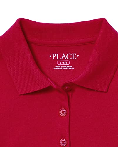 Image of The Children's Place Girls' Short Sleeve Pique Polo, 5 Pack