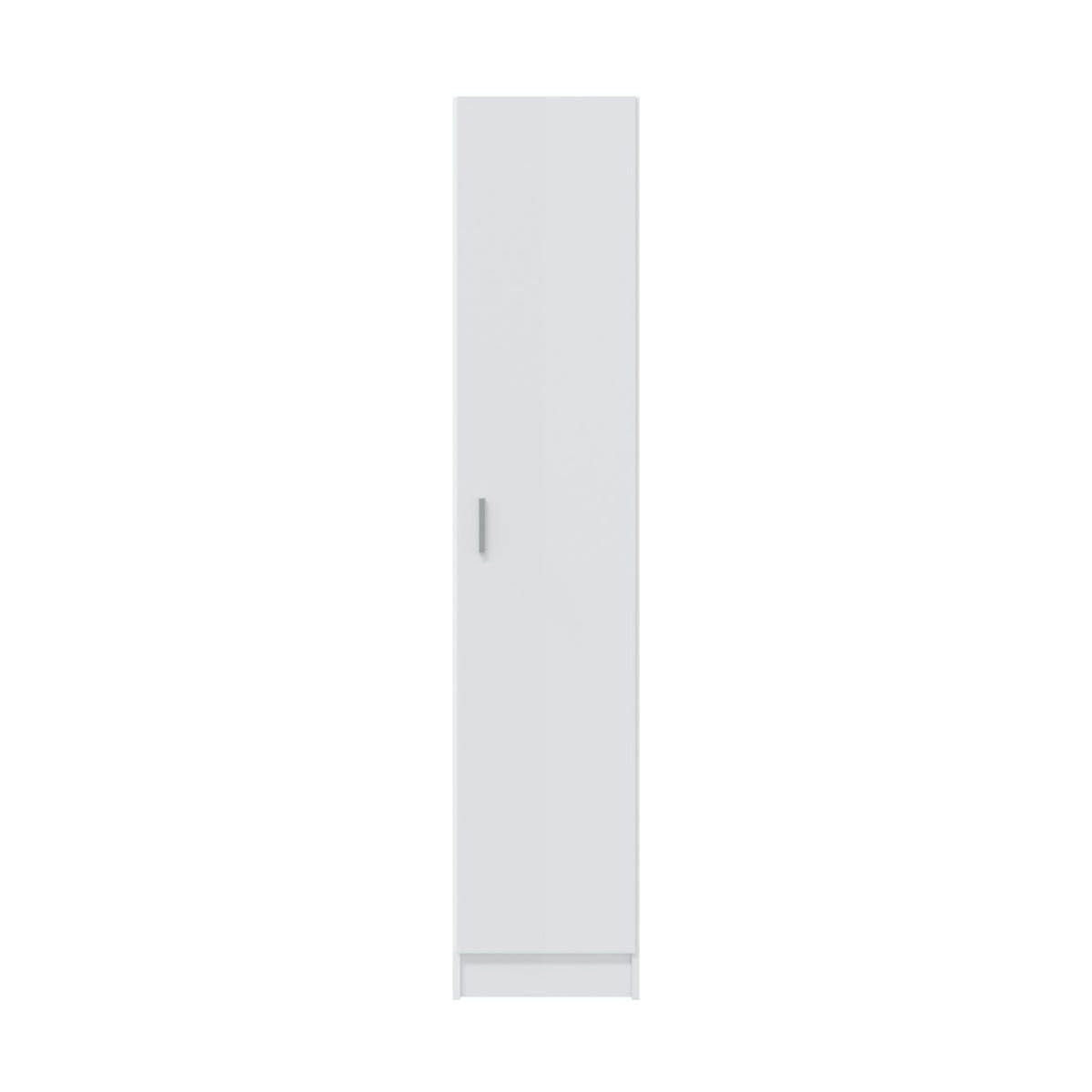Trentiner Armadio multiuso H: 180 cm L: 37 cm bianco con un'anta, ripiani regolabili e apertura reversibile | Creta