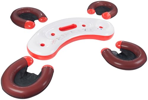 infactory Poolbar: Schwimmende Party-Wasser-Bar mit Vier Sesseln, für 4...