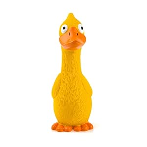 CHIWAVA 2 Pack 7.9 Inch Squeak Latex Dog Toy Yellow Duck Interactive Play for Small Medium Dogs
