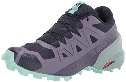 Salomon Women's Speedcross 5 W Trail Running, Evening Blue/Cadet/Yucca, 8