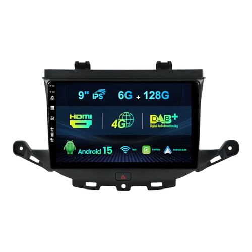 MISONDA 6G+128G Intégré 4G/Dab+/HDMI/DSP/Carplay Autoradio Android 15 pour Opel Astra K/Buick Verano GS Gratuite Caméra+MIC 9 Pouces IPS avec GPS...