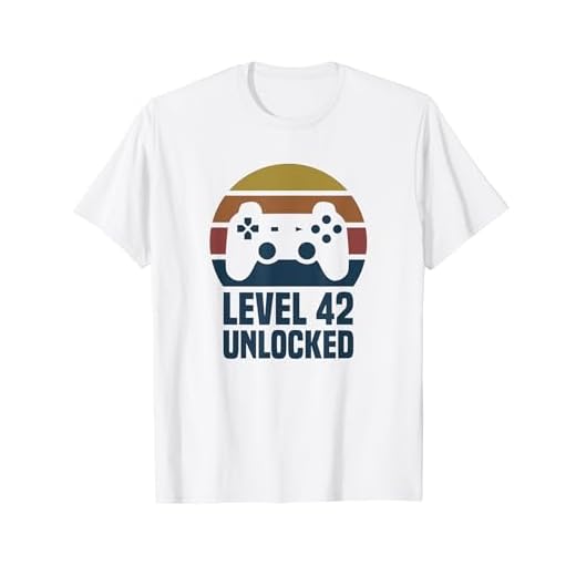 Level 42 Unlocked 42º Cumpleaños 42 Años Videojuego Camiseta