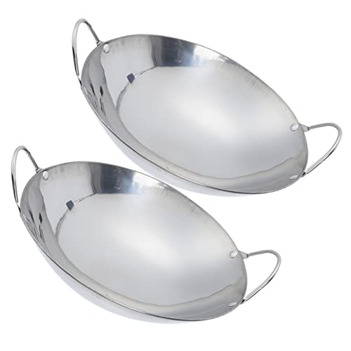 Set de 2 Woks de Acero Inoxidable con Doble Asa miniatura 1