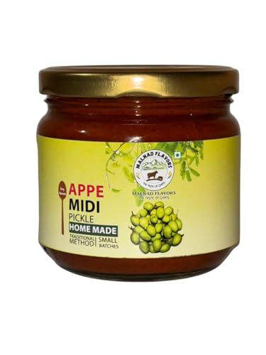 Image of Malnad Western Ghats Appemidi Mango Pickle (250gm) | Oil Free & Vinegar Free Appemidi Mango Pickle | Product from Malnad Flavors | Fresh with No Artificial Preservatives | Glass Jar