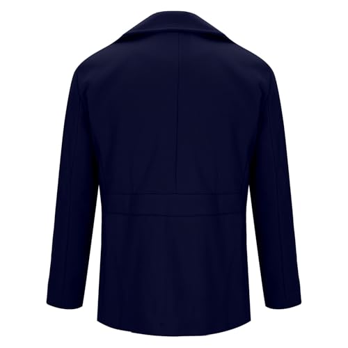 Mens Double Breasted Trench Coat Casual Lapel Collar Peacoat Winter Premium Cotton Blend Overcoat Windbreaker Jacket4