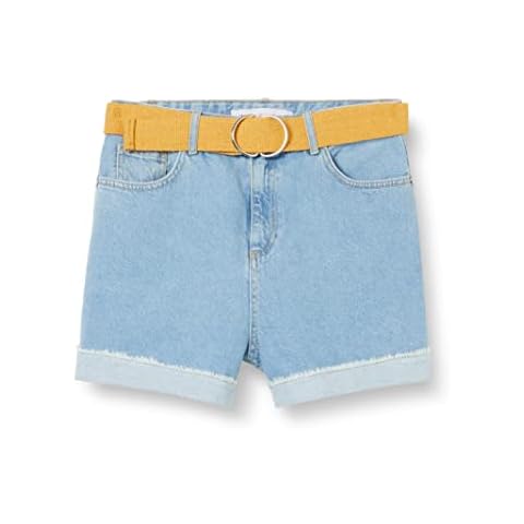 Koton Women's High Rise Denim Shorts, Light Indigo (LGT), 12 Cover