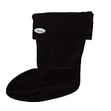 Jileon Fleece Welly Socks For Men - Soft Warm Fleece Boot Socks (Black Half Medium)