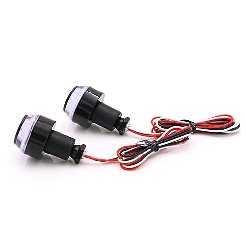 Motorcycle Handlebar End Light ,12 LED Turn Signal Lamp Scooter Blinker Flasher Resistor Front Rear Light Assembly,for Chopper Cruiser Classic Vintage Motorbike