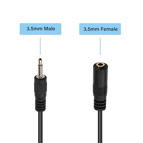 Cable Extensor de Audio 3.5mm Jack Mono 1.8 m miniatura 2