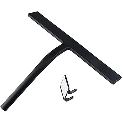 DEDGE Shower Squeegee Window Glass Wiper Scraper Cleaner with Silicone Blade for Bathroom/Kitchen/Car Glass/Mirror/Door 11-Inch (with Hook) Cover