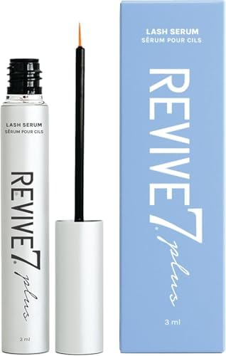 Revive7 Plus Lash Serum for Eyelash Thickness - Lash Enhanced Vegan Peptide Formula for Longer, Fuller and Thicker Natural Eyelash, Made in Canada (3 ml)