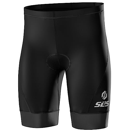 SLS3 Triathlon Shorts - Men's Padded Tri Shorts with 2 Pockets, Medium Compression