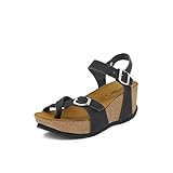 MATERIALE: sandali donna con tomaia in pelle, plateau alto 7,5 cm, sottopiede in pelle, chiusura con fibbia, sottopiede in pelle, suola in gomma