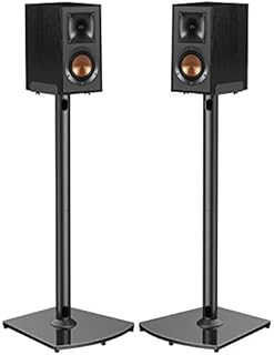 Universal Speaker Stands with Cable Management, Stands for Satellite Speakers & Bookshelf Speakers Holds to 22lbs, 33.6 Inch Surround Sound Speaker Stands 1 Pair (PGSS2)