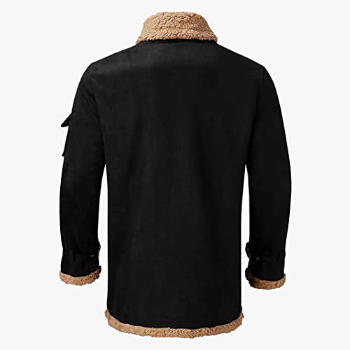 Giubbotto da uomo in ecopelle Sherpa Giubbotto