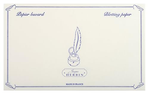 J.Herbin 25500T - Papel secante (10 unidades), color blanco