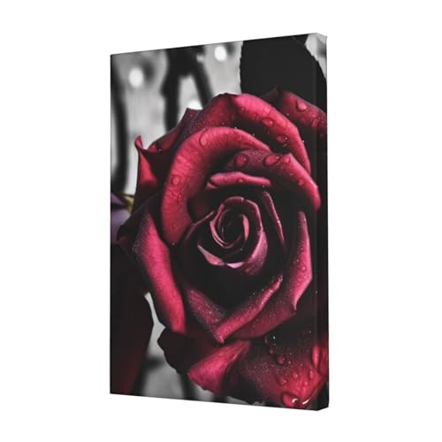 Roses gothiques modernes toile murale esthétique poésie intérieure