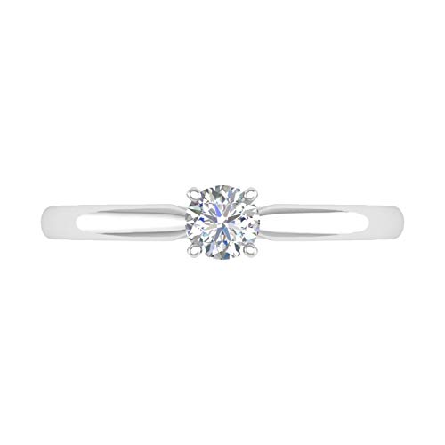 1/5 Carat 4-Prong Set Diamond Solitaire Engagement Ring Band in 10K Gold3