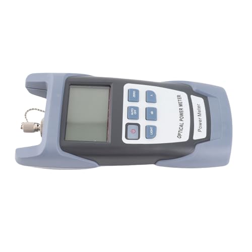 Optical Power Meter, Drop Proof Design, Backlit Screen, Accurate Measurement, Universally Used for SC FC ST Connector with Wide Compatibility for Fiber Optic Cable Testing