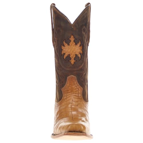 Image of Vaccari Men's Travis Genuine American Alligator Belly Leather Western Cowboy Boots