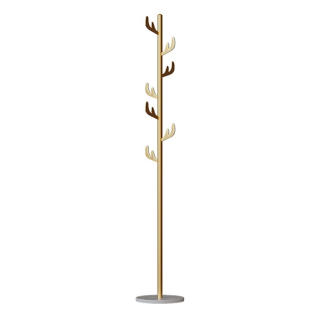 AHGFTYRDT Coat Rack Freestanding Standing Coat Stand Home Creative Single Pole Vertical Coat Rack Bedroom Corridor Coat Rack with Tray Coat Bag Key Holder Hall Tree