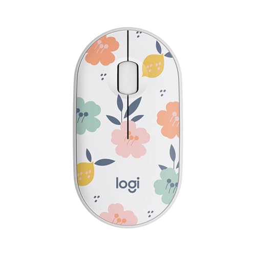 Logitech M340 Compact Ambidextrous Silent Wireless Mouse - Floral Bouquet - image 1