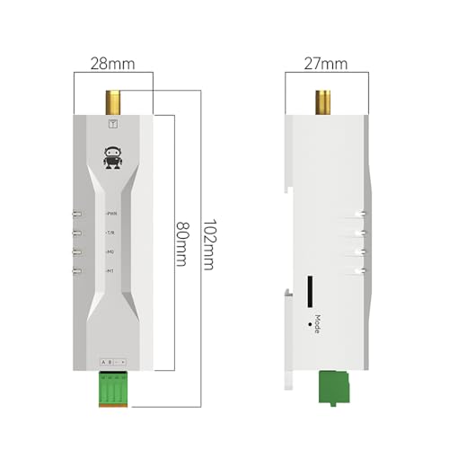 433M RS485 Wireless Narrow Band Modem EWD95M-433N20(485) Modbus 20dbm Long Distance 2.5KM FEC Din Rail Installation