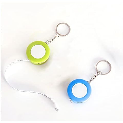 ANBOO 2-Pack Tape Measure, Mini Telescopic Small Measuring Tape, Small and Convenient to Carry, Measure Waist, Bust and Hips, Candy-Colored Keychain Soft Ruler 1.5 Meters Cover