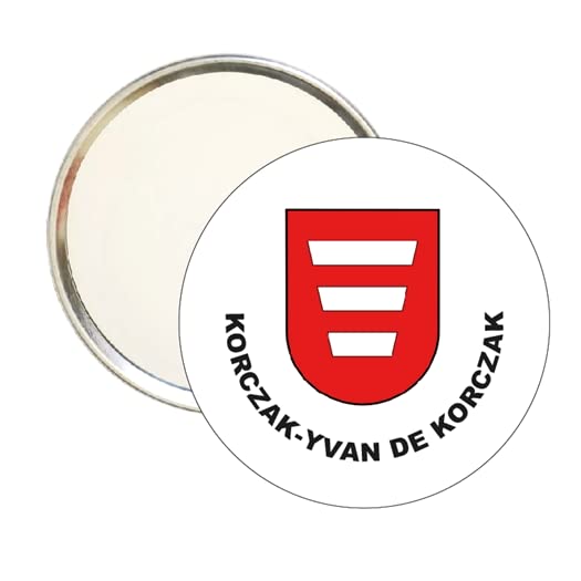 ROUND MIRROR. - ARMONIAL SHIELD KORCZAK-YVAN DE KORCZAK - OF FAMILIES OF POLAND - POLAND