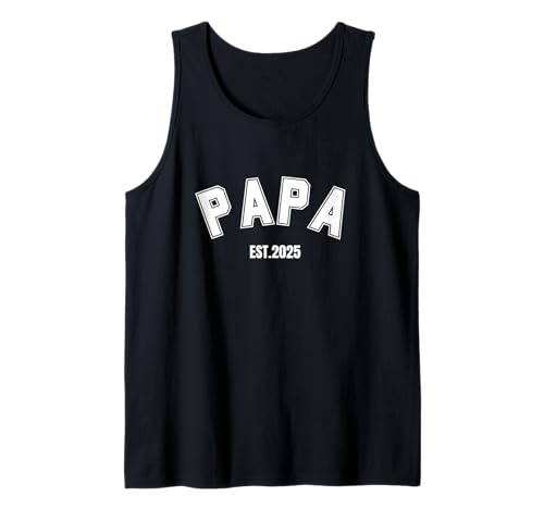 Papa Est 2025 New Dad Gifts Father's Day Esperando Papá Regalos Camiseta sin Mangas