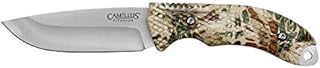 Camillus MASK Fixed Blade Knife, with Sheath, 4" / 10.2 cm Titanium Bonded 420 Blade, PRYM1 Handle, Silver/Camouflage, 9" / 22.9 cm