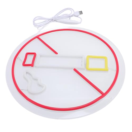 Letrero de neón LED de no fumar regulable con panel acrílico transparente 4
