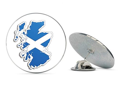 Scotland Shaped Scottish Flag (scot Shape) Metal 0.75" Lapel Hat Pin Tie Tack Pinback2