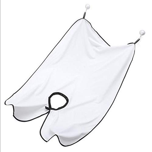 Scholazs Beard bib - Apron Cape Beard Trimming Bib for Men Shaving & Hair Catcher Non-Stick Hair Catcher Grooming Cloth Waterproof with 2 Suction Cups for Mirror