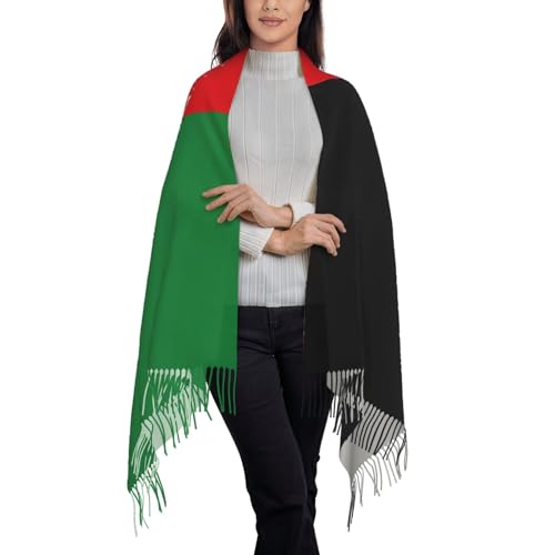 Flag of Afghanistan Tassel scarf wraps women's shawl wraps men's scarf comfortably warmth costume2