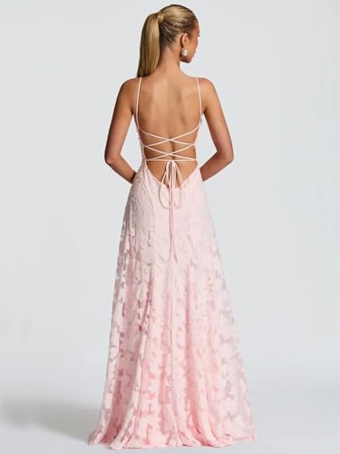 Spaghetti Strap Bridesmaid Dresses for Women Long Maxi Jacquard Formal Wedding Guest Dress2