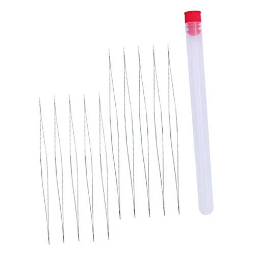 HOODANCOS 11.5cm Beading Needle Kit Heavy Duty Hand Sewing Needles Set for Jewelry Making Beading Tools Bent Needles and Needle Bag