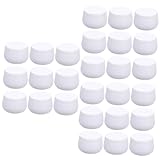 QZQHNYJ 36 Pcs Belly Storage Jar Candy Empty Tin Cans Suppliers Candle Jars Small Storage Container Tea Sealed Jar Candle Tins for Candles Tin Boxes Tinplate White Pearlescent Tast