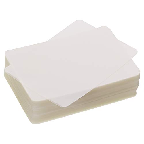 ONLYKXY 150 Pieces White 2.5x3.7 Inches Transparent Universal Thermal Laminating Sheets Pouches Premium Films for Laminator Machine Photo Paper Files Card Picture Office Supplies