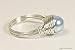 Jessica Luu Jewelry Light Blue Pearl Ring Sterling Silver or Gold Wire Wrapped Handmade