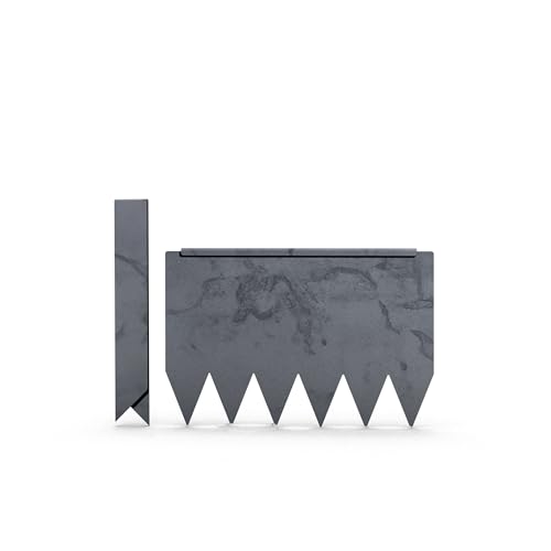 Hammer-in Landscape Edging - Cor-Ten Steel - Accessory Strips - Plus Connector Clips (8-Inches, 12-Inches)