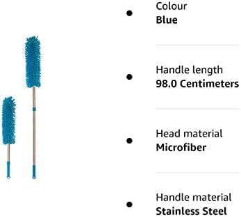 Extendable Cobweb / Feather Duster with Long Handle. Removable and Washable Telescopic Microfiber Head. Perfect for Outdoor, Office, Home and Car. HEALTHY HOME